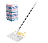 MOP di polvere - detergente per pavimenti a rotazione larga, MOP in microfibra multipla, testa a rotazione a 360 gradi Assistenza domiciliare ogni giorno | per gli appartamenti di pulizia del