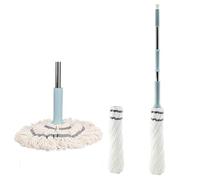 Mop in microfibra per la pulizia del pavimento,Manico telescopico ,Tamponi di pulizia di ricambio per pavimenti in legno ceramico in laminato,Mop asciutto con 2 cuscinetti riutilizzabili