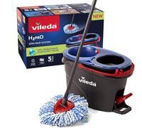 Vileda H2PrO Spin Mop Sistema lavapavimenti con centrifuga | Separazione acqua pulita e sporca | Sistema a due serbatoi | Strizzatura senza sforzo con pedale | Fiocco in microfibra | Design ergonomico