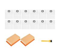 mop pads, Set di accessori for aspirapolvere da 12 sacchetti + 2 filtri + 1 spazzola, compatibile con Karcher WD4 WD5 WD6 MV4 MV5 MV6 WD5P WD6P Premium Dust,for cleaner accessory