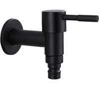 Mop Pool Rubinetto per Balcone Rubinetto a Parete, Stile Europeo Nero Montaggio