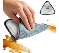 Mop Replacement Pads - Triangular Mop Head, 10 Pieces Triangle Washable Reusable Refills, Wet Pads Refill | For Hardwood Floor Dust Home Bathroom Kitchen Bedroom Balcony Classroom Dormitory