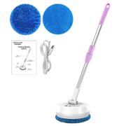 Mop rotante elettrico - Macchina per la pulizia dei pavimenti con rotazione a 180 gradi wireless | Pratico dispositivo a mano rimovibile | Mop elettrico rotondo, vaporizzatore wireless
