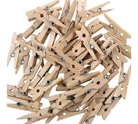 Mopec A1121 - Scatola da 100 Mini mollette Colore: Naturale, Confezione da 1 Pezzo
