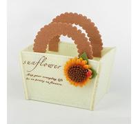 Mopec A323 Cestino Feltro Girasol, 12 x 16 cm (Maniglie), Multicolore, Taglia Unica