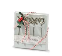 Mopec AA189 Confezione da 20 Spiedini per Aperitivo con Agrifoglio e Fiocco. 10 x 10,5 x 2,5 cm, Multicolore