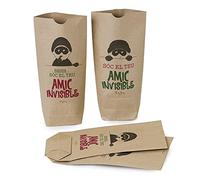 Mopec - Borsa Kraft SOC EL TEU AMIC invisibile, marrone, 12 x 22,5 x 5 cm, confezione da 24, colore (2007 S.A. NE5200.2)