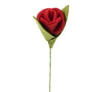 Mopec - Confezione di Rose Rosse in Feltro, Colore: Rosso, 3 x 3 x 12,5 cm, 12 Pezzi