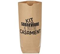 Mopec E853.07.2 Borsa Kraft Kit di sopravvivenza, Nero, 18 x 32 x 7 cm, Confezione da 25, Carta, Multicolore,