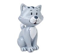 Mopec Figura Pastello di sposi con Mascotte Gatto, Poliresina, Grigio, 3.5 x 3 x 5.5 cm, 2 Pezzi