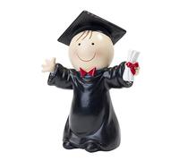 Mopec Figura Torta Pit Graduazione, Resina, Nero, 6x10x14 cm