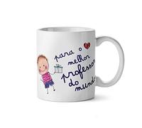 Mopec G100.3.7 Tazza in ceramica "Para o Melhor Professor do Mundo", bianco