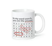 Mopec G20.3 Ceramic Mug with WordSearch Design for Mother's Day
