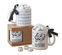 Mopec GB297.2 - Tazza con spartito musicale, in confezione regalo Cat. 6 cioccolatini, ceramica