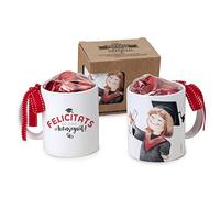Mopec GB357.2.2 - Tazza in ceramica graduata NOIA 6 cioccolatini in confezione regalo