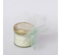 Mopec HA6 Confezione da 6 candele da 20 g. Gelsomino con Ornamento Tulle e Cristallo Ø4cm.x6cm.