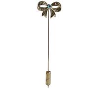 Mopec M1038-Alfiler Metallizzato Fiocco e votazione di Strass con Collana, Confezione da 12 Pezzi