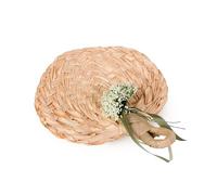 Mopec - MOD. AA57100 - Set di ventagli, Fatti con Foglie di Palma, Colore: Beige, Dimensione: 2 x 13 x 14 cm, Confezione da 3 Pezzi