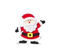 Mopec NA121 Pack 6 pinzas de fieltro Papa Noel. 5x5,5x1,5cm Confezione da 6 mollette in Feltro, Rosso