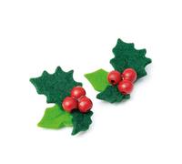 Mopec NA168 Confezione da 12 Adesivi Agrifoglio in Feltro e Legno 5 x 4 x 1,5 cm.