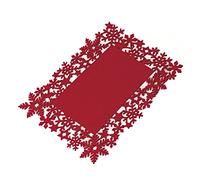 Mopec NA40 Sottopiatto o Runner da tavola Natalizio in Feltro Rosso 42x30cm