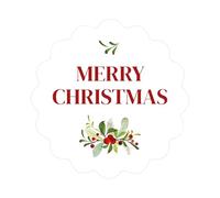 Mopec NX13.3 Confezione da 5 fogli con 24 adesivi Merry Christmas, Totale 120 etichette. 4,6 x 4,6 x 0,1 cm, Multicolore