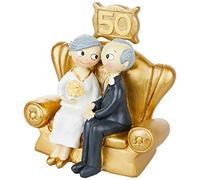 Mopec Pop&Fun-Statuetta per Matrimonio in Oro 16 x 16,5 cm, Acciaio Inossidabile, Taglia Unica