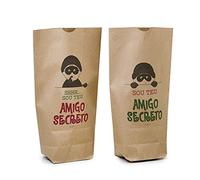 Mopec - Sacchetto Kraft Sou Teu Amigo Secreto, 18 x 32 x 7 cm, marrone, confezione 24, colore (2007 S.A. NE52.7)