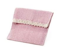 Mopec Sacchetto rosa con velcro, Tessuto, 10x11,5 cm, 12 Unità