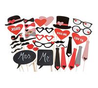 Mopec Set di postizos Allegria per Matrimonio, Cartone, Multicolore, 27 x 22 x 3 cm, 33 Pezzi