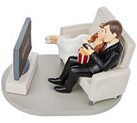 Mopec Statuetta pastello sposi Darling Wedflix 18 x 13,5 cm, bianco, taglia unica Figura torta, 18cm