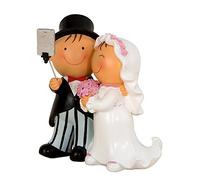 Mopec Statuetta per Torta, con Pit e Pita, in Resina, Colore: Bianco, 13,5 x 17 x 19,2 cm