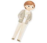 Mopec W0737 Adesivo 2D Bambino Comunione Foulard, 5,5 cm, Confezione da 20, Legno, Multicolore, taglia unica, 10 unità