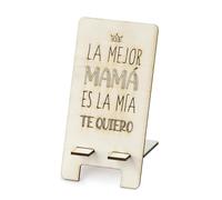 Mopec W36.1 Supporto in Legno per Cellulare La Migliore Mamma 7 x 14cm, Marrone, Normal