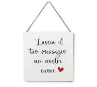 Mopec WA2.5 Quadro di Legno Lascia Il Tuo Messaggio 20x20x2cm