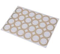 Mopec X629.13 Etichette adesive a Onde Beige con Cuori, 1 Foglio = 24 Pezzi, Confezione da 5, Carta, Multicolore, taglia unica, 5 unità