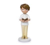 Mopec Y100 Figura Torta Comunione Bambino con Bibbia 13 cm.
