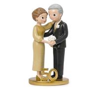 Mopec Y105 Statuetta per torta pop & Fun in piedi per matrimoni in oro 21 cm, multicolore, grande