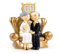 Mopec Y160 - Statuetta per torta pop&divertenti, per matrimoni, 60 anni