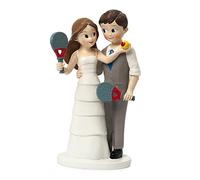 Mopec Y304 Figura Torta paddle sposa e sposo 10,5 x 18 cm.