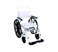 Mopedia Sedia comoda Autospinta Onda Per wc e Doccia Su Ruote Bianco