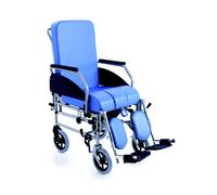 Mopedia Sedia comoda komoda Reclinabile con 4 Ruote 20cm Azzurro