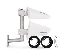 Mophamp 4G 5G Outdoor Antenne LTE MIMO 2x2 Richtantenne mit 10dBi hoher Verstärkung SMA/TS9 Außenantenne Standard Kit