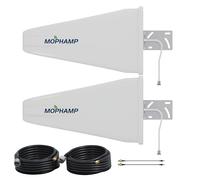 Mophamp Antenna Esterna 5G 4G LTE MIMO 2x2 Direzionale Alto Guadagno 15dBi con 10M Cavo coassiale per Router Modem con SMA TS9 Antenna Doppio | Standard Kit