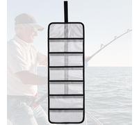MOPHOEXII Roll Up Fishing Lure Wraps Set-58,4 x 22,9 cm Durevole Lure Bag 6 Tasche PVC Copertura Protettiva Gancio di Acqua Salata Coperture Tessuto Lure Protector Trolling Lure Tackle Box Piccolo 1