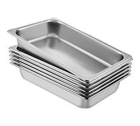 Mophorn - Padella per friggere a vapore, in acciaio INOX, misura grande, 13,7 l, per tavoli a vapore, con contenitore da 6 g, 20 x 12 x 4 cm, 6 pz