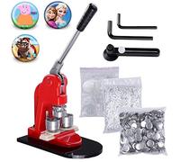 Mophorn Pressa per Badge, Dimensione 44 mm Peso 29,4 Libbre Macchina per Bottoni 1000 Pezzi Macchina per Punzonatrice con Impugnatura Intuitiva per Spille, Cravatte, Portachiavi, Apribottiglie