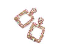 mophrati 1 paio di orecchini da donna vintage a forma geometrica semplice gioielli per ragazze squisiti orecchini a bottone multifunzionali utili, Rosa