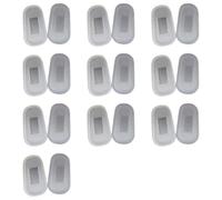 mophrati 10a di naselli in silicone per occhiali dalla vestibilità comoda riducono la pressione naselli in gel di silice antiscivolo per occhiali, bianco, l