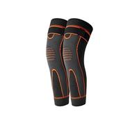 mophrati 2 pezzi protezione elastica antiscivolo elasticità tutore compressione gamba manica calcio corsa donna artrite supporto ginocchio, Arancione/1 paio/M